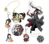 Grandmaster of Demonic Cultivation Segnalibri Anime acrilico stand decorazione Mo Dao Zu Shi portachiavi Wei Wuxian Pin Set con adesivi 16 pezzi