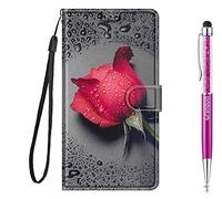 Grandoin Cover per Oppo A52/A92/A72, Custodia Magnetico Flip Case Portafoglio Creativo Disegni Cover in Pelle PU Libro Cover con [Slot per Schede] TPU Silicone Posteriore (Rosa)