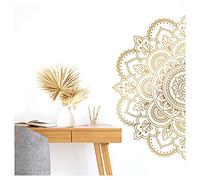 Grandora W5590 - Adesivo da parete per soggiorno, motivo mandala, 75 x 38 cm, colore: oro