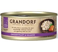 Grandorf Alimento Umido per Gatti Filetti di Pollo e Salmone 70 g