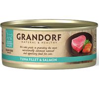 Grandorf Alimento Umido per Gatti Filetti di Tonno e Salmone 70 g