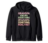 Grandpa Knows all Or Makes It Up Fast - Felpa con Cappuccio