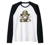 Grandpa Life Is Better At The Lake Funny Fishing Dad GNOME Maglia con Maniche Raglan
