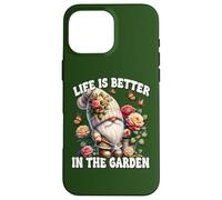 Grandpa Life Is Better In The Garden Gnome For Gardening Mom Custodia per iPhone 16 Pro Max
