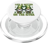 Grandpa Life Is Better On The River Fishing Dad Gnome PopSockets PopGrip per MagSafe