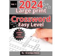 Grandpa Steve Manopla Large print crossword puzzles easy (Tascabile)
