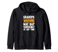 Grandpa Warning May Nap Suddenly Retired Funny Grandpa Felpa con Cappuccio
