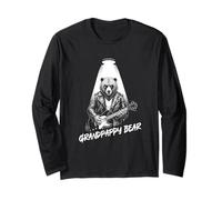 Grandpappy Rockstar Bear con Chitarra Divertente Maglia a Manica
