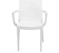 GRANDSOLEIL 24 Poltrone Venice in polipropilene bianco