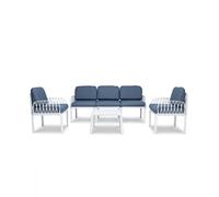 GRANDSOLEIL MURANO SALOTTO BIANCO E BLU S7729BBL