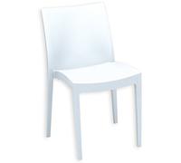 Grandsoleil S6224B Green Boheme Venice Greenpol-Sedia impilabile, 51 x 49 x 80 cm, Colore: Bianco, Polimerico Verde