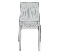 Grandsoleil S6327TRYL Upon Dune-Sedia impilabile in policarbonato Trasparente, 54 x 50 x 84 cm, Colore: Grigio Fumo Chiaro
