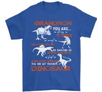 Grandson Voi Sono il Mio Favourite Dinosauro Uomo T-Shirt 100% Cotone
