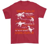 Grandson Voi Sono il Mio Favourite Dinosauro Uomo T-Shirt 100% Cotone