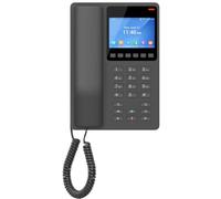 Grandstream GHP631W - Telefono da scrivania per hotel, display LCD a colori da 3,5", PoE, WiFi Dual Band 6, nero
