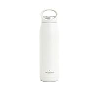 Grandties Borraccia sportiva isolata, 700 ml, con coperchio ergonomico a prova di perdite, con manico - Borraccia a doppia parete in acciaio inox, mantiene fino a 24 ore / 12 h caldo (bianco