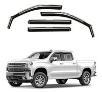 GrandWheel Co - Paraspigoli per finestrini laterali colorati in canale, compatibili con Chevrolet (Chevy) Silverado/GMC Sierra 1500 2019-2022 Crew Cab, 4 pezzi GW0093