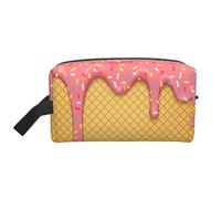 Granelli colorati su waffle, organizer per cosmetici di grande capacità, borsa da viaggio per il trucco da donna