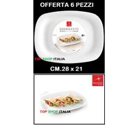 GRANGUSTO PIATTO RETTANGOLARE 6-PEZZI 28x21 PIADINA BORMIOLI VETRO 6 2024