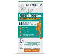 GRANIONS Chondrostéo +Articolations-180Compresse FORMAT ECO 2 mesi - Glucosamina, Chondroïtine,Msm,Harpagophytum, Bambou[Silicium]Triple Action:Mobilità&Souplesse Articolare Capital Osseeux-Made in France