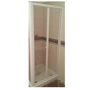 GRANISUD Box Doccia in Cristallo Trasparente 3 mm nicchia Porta a Libro - Profili Alluminio Bianco - MOD. Boreas (Larghezza 75 cm)