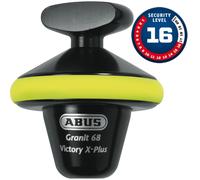 ABUS Blocca disco freno GRANIT™ Victory Xplus 68 half - lucchetto per moto con allarme - alta sicurezza e protezione contro i furti - anche per e-scooter e ciclomotori - Bullone da 14mm, giallo