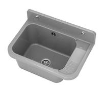 GRANITAN Lavandino da Esterno Moderno per Garage e Lavanderia - Lavatoio per Installazione Interna ed Esterna - Pilozzo da Esterno Giardino - 50x34x31 cm - Grigio Figo