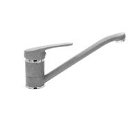 Granitan - Rubinetto da cucina ROX - Miscelatore monocomando - grigio - beccuccio girevole a 360° - testa in ceramica - granito/metallo - H. 13 cm - Include kit di montaggio e cavi di collegamento