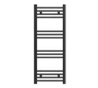 Granitan Termoarredo Bagno 40x100 cm - 328W - Termo Arredo da Bagno - Termoarredo Idraulico - Termosifone da Parete - Nero