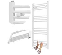 Granitan Termoarredo Bagno 50x110 cm - 434W - Termo Arredo da Bagno - Termoarredo Idraulico - Termosifone da Parete - Bianco