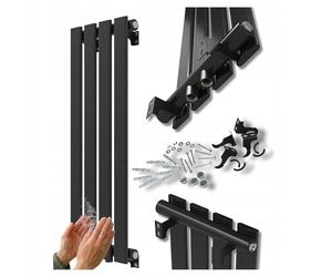 Granitan Termoarredo Bagno 800x296 cm - 278W - Termo Arredo da Bagno - Termoarredo Idraulico - Termosifone da Parete - Nero