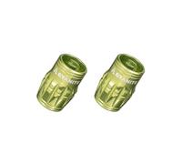 Granite Juicy Nipple Tappo Valvola con Funzione di Rimozione del Nucleo della Valvola, Coprivalvole Antipolvere per Biciclette e Veicoli, Set da 2 Pezzi (Verde)