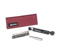 Granite Rocknroll TQ Kit Cricchetto Dinamometrico (Rosso) | range 2-10Nm, prolunga, 10 inserti S2, 7 esagonali 2-8mm più T20/T25/PH2, custodia 600D, 190g, MTB, strada e gravel