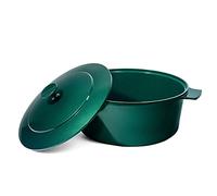 Granitestone Dutch Oven, 6.5 Quart Ultra Nonstick Enameled Lightweight Aluminum Dutch Oven Pot with Lid, Round 6.5 Qt. Stock Pot, Dishwasher & Oven Safe Induction Capable 100% PFOA Free, Emerald Green