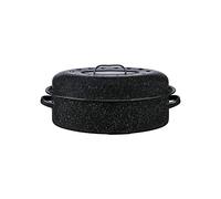 GRANITEWARE Cocotte GM Casseruola Roaster Modello 509, 46 x 31 x 19 cm, in Acciaio smaltato, Carbonio, 1-Nero, 32 cm