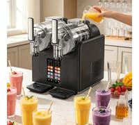 Granitore commerciale 7 in 1 con doppia tramoggia da 2 litri e display touch screen, non serve ghiaccio, autopulente, for gelato, sorbetto