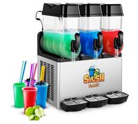 Royal Catering Granitore Sorbettiera Macchina per il gelato RCSL 3/12 (230 V, 980 W, 3 x 12 L, R404a, Senza BPA)