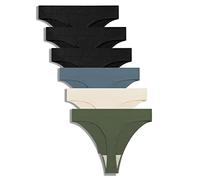 GRANKEE Perizoma Vita Alta Thong Slip Tanga Donna Senza Cuciture Sexy Invisibili Comode Multypack, Pacco da 6(Estate 6 Pezzi L)