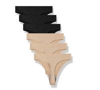 GRANKEE Perizoma Vita Alta Thong Slip Tanga Donna Senza Cuciture Sexy Invisibili Comode Multypack, Pacco da 6(B3S3 6 Pezzi L)