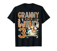 Granny of The Wild Tre 3 ° Compleanno Ragazzo Safari Jungle Maglietta
