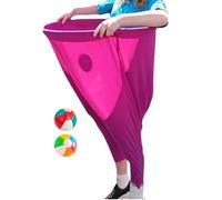 Granny Pants Gioco da cortile, borse da corsa per bambini, giochi di corse a relè nel cortile, divertente gioco di pantaloni giganti elasticizzati con 2 palline rimbalzanti set di salto durevole per