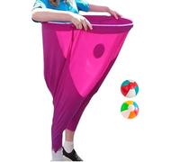 Granny Pants - Set da gioco da giardino, facili da trasportare, divertenti pantaloni giganti elastici | con 2 palline rimbalzanti per giochi all'aperto | borse da corsa per giochi all'aperto e