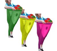 Granny Pants - Set da gioco per attività all'aperto, divertenti pantaloni elasticizzati, per la nonna e la palla, corsa e salta, set da gioco gigante all'aperto (3 pezzi, B, regolare)