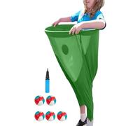 Granny Pants Yard-Game, Divertente Gioco da Esterno per 2 Giocatori con Pantaloni Elasticizzati giganti e Palline, Giochi da Giardino per Famiglie e Adulti(Green,Child)