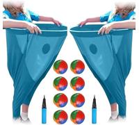 Granny Pants Yard Game, Granny Pants Outdoor Game with Bouncy Balls and Pumps, Fun Outdoor Party Game for Adults, Family Reunions,Backyard Parties and Team-Building Activities(Blue-2 pcs)