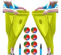 Granny Pants Yard Game, Granny Pants Outdoor Game with Bouncy Balls and Pumps, Fun Outdoor Party Game for Adults, Family Reunions,Backyard Parties and Team-Building Activities(Yellow-2 pcs)