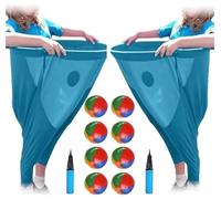 Granny Pants Yard Game Set for Adults, Oversized Funny Pants Toss Game with Bouncy Balls, Backyard Party Relay Challenge for Team Building, Reunions, BBQs & Outdoor Events