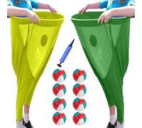 Granny Pants Yard Game,Yard Games Field Day Family Reunion Game Giant Outdoor Game Sets for Adults,Elastic Balls+Pump,Giant Outdoor Recreational Tossing Games (2set-A)