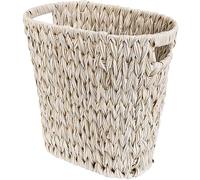 GRANNY SAYS Cestino per la carta straccia in vimini, cestino per la carta straccia, cestino decorativo per camera da letto, cestini e contenitori intrecciati per cucina, 19 litri, Bianco