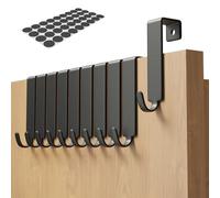 GRANNY SAYS Ganci per porta da appendere - Set di 10 appendiabiti da porta, colore nero, ganci per armadio con elevata capacità di carico, per tutte le porte standard